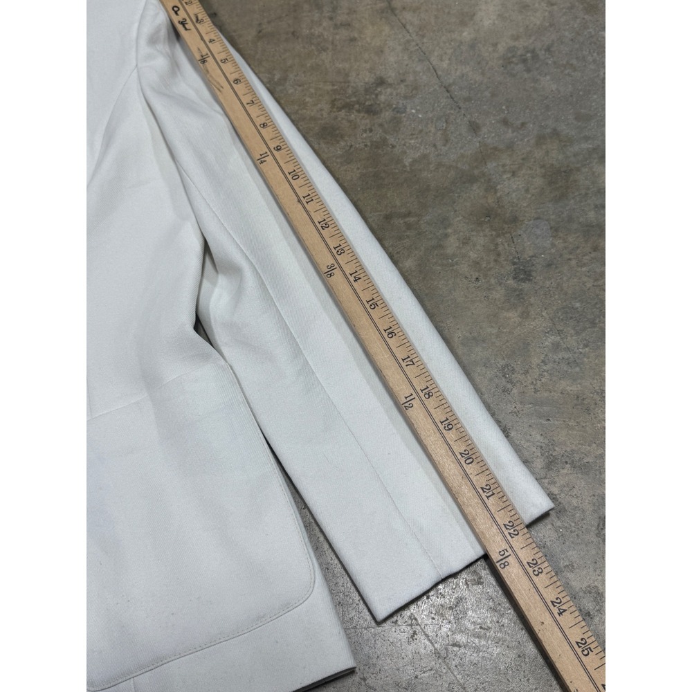 Vintage Levi Strauss & Co White Blazer Jacket Two Button Patch Pockets Womens M - Picture 5 of 16